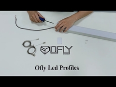 55*32mm Suspended Aluminum LED Profiles Waterproof For Working Place